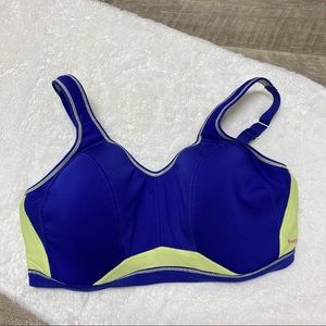 Freya Blue and Lime Green Sports Bra